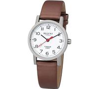 Regent F-1213 Montre dame titane bracelet cuir brun Ø 27 mm