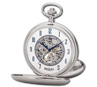 Regent Hommes Montre de Poche Analogue Boîtier Argent URP705