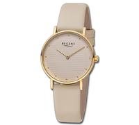 Regent Montre Bracelet pour Femmes Analogue en Cuir Marron Clair UR2152580