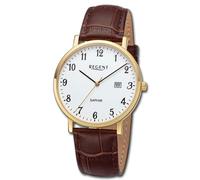 Regent Montre Bracelet pour Hommes Analogue Bracelet en Cuir Braun URF1425