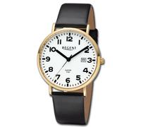 Regent Montre Bracelet pour Hommes Analogue Bracelet en Cuir Noir URBA797