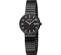 Regent montre dame en acier inoxydable montre-bracelet à quartz noir bracelet métallique D2URF1360