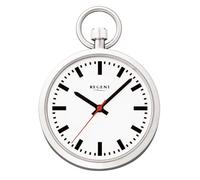 REGENT Montre de poche pour homme en acier inoxydable de 43 mm de diamètre avec mouvement à quartz Miyota - Verre minéral plat en différentes variantes, P-776 - Blanc / gare, Moderne