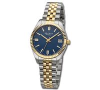 Regent Montre Femmes Edelstahl-Armbanduhr Analogue Bracelet en Métal Argent Doré