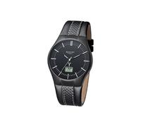 Montre Homme REGENT pour analogiquesnumérisés Quartz avec Bracelet de Cuir FR216 Noir G