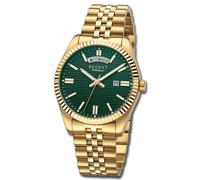 Regent Montre Hommes Edelstahl-Armbanduhr Analogue Bracelet en Métal Or URBA882