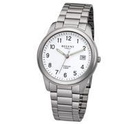 Regent Montre Hommes F-208 Métal Mouvement à Quartz Bracelet de Titane Argent