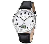 Regent Montre Hommes FR-277 Cuir Funkwerk Bracelet Horloge Radio Noir URBA446