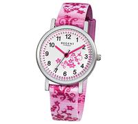 Regent Montre pour Enfants Rose Blanc Analogue F-727 Textil-Armband URF727