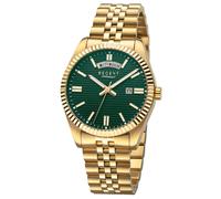 REGENT Montre Pour Homme Couleur Or/Vert Foncé BA-882