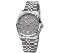 Regent Montre pour Hommes Edelstahl-Armbanduhr Analogue Bracelet en Métal Argent