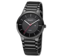 Regent Montre Solaire Analogique Pour Hommes Bracelet En Métal Noir UR1154105
