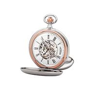 REGENT Savonnette Montre de Poche pour Homme avec Squelette 51 mm - Remontage Manuel - Chiffres Romains - Différentes Variantes