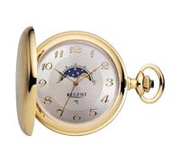 REGENT Savonnette Montre Gousset à Quartz pour Homme 50 mm Chiffres Arabes Date Phase de Lune