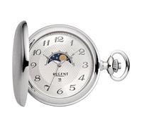 REGENT Savonnette Montre Gousset à Quartz pour Homme 50 mm Chiffres Arabes Date Phase de Lune