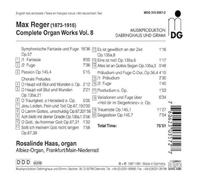 Reger: Complete Organ Works Vol 8 Rosalinde Haas