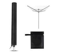 Regerly Housse De Protection pour Séchoir à Linge Rotatif, Housse Sechoir Parapluie Imperméable avec Fermeture Éclair Oxford Imperméable Et Résistant Aux Intempéries（168x16x16cm）