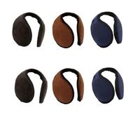 Regerly Lot de 6 cache-oreilles pour l'hiver - Pour homme et femme - Garde les oreilles au chaud - Cache-oreilles chauds - Noir - Gris - Bleu marine, multicolore, M