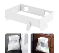 Regerly Support pour Sac Poubelle de Cuisine, 1Pcs Portant pour poubelle à suspendre Avec couvercle pour Porte D’armoire de Cuisine Gris
