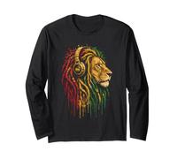Reggae Lion Casque Audio Rasta Music Lover Manche Longue