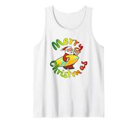 Reggae Merry Christmas Jamaican Santa Fun T-Shirt Débardeur