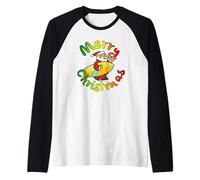Reggae Merry Christmas Jamaican Santa Fun T-Shirt Manche Raglan