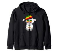 Reggae Mouton Hippie Agneau Rastafari Dreads Rasta Reggae Musique Sweat à Capuche