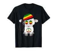 Reggae Mouton Hippie Agneau Rastafari Dreads Rasta Reggae Musique T-Shirt