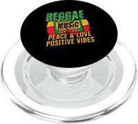 Reggae Music Peace & Love Positive Vibes | Jamaïque PopSockets PopGrip pour MagSafe