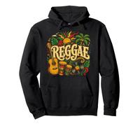 Reggae Music Retro Island Vibes Coloré Sweat à Capuche