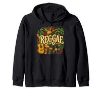 Reggae Music Retro Island Vibes Coloré Sweat à Capuche