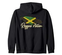 Reggae Nation Jamaica Island Design Drapeau Jamaïque Rasta Sweat à Capuche