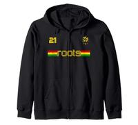 Reggae Rastafari Ethiopie Jamaïque Maillot Foot Rétro Sweat à Capuche