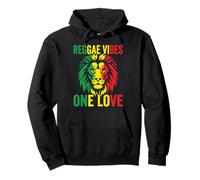 Reggae Vibes One Love Lion Rasta Colors Positive Art Design Sweat à Capuche