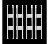 Reggory Lot de 4 barres de tension doubles antidérapantes et réglables de 40 à 70 cm pour réfrigérateur, cuisine, bibliothèque, placard, blanc