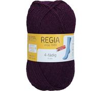 Regia Schachenmayr Fil à tricoter à la main à 4 brins, couleur unie, 100 g, aubergine