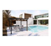 Regia : Tonnelle Autoportante 3x3m, Structure Aluminium Et Toile Polyester Taupe Beige