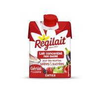 REGILAIT - Lait Concentré Entier Non Sucré, Texture Onctueuse Idéale en Cuisine (Brique 200g) - Le Lot De 4