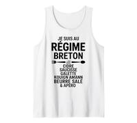 Régime Breton Humour Bretagne Cidre Saucisse Galette Beurre Débardeur