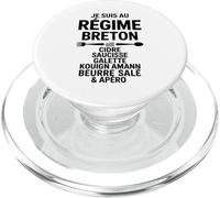 Régime Breton Humour Bretagne Cidre Saucisse Galette Beurre PopSockets PopGrip pour MagSafe