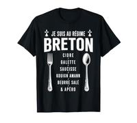 Régime Breton Humour Cidre Galette Kouign T-Shirt