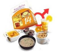 Régime hyperprotéiné sur 14 jours spécial Homme - Perte de poids jusqu'à 5 kilos - Pack de 33 produits avec pâtes et barres protéinées + 1 shaker + 1 guide minceur avec programme détaillé
