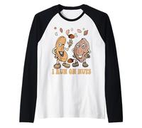Régime végétarien végétarien I Run on Nuts I Heart Nuts Manche Raglan