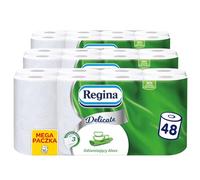 Regina Lot de 48 rouleaux de papier toilette à l'aloe vera délicat