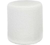 AltoBuy Regina - Pouf en Tissu Bouclette Blanc