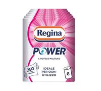 Regina Power Papier multi-usages | 6 rouleaux | 250 feuilles à 2 plis | Idéal pour le nettoyage de toutes les surfaces | Emballage recyclable | Papier 100% certifié FSC