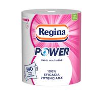Regina Power Papier polyvalent | 1 rouleau encore plus long | 340 feuilles à 2 couches | Idéal pour nettoyer les surfaces domestiques | Emballage recyclable | Papier 100% certifié FSC