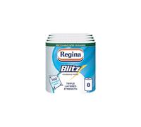 Regina Serviette de m?nage Blitz, 560 grandes feuilles, r?sistance ? trois couches, 8 rouleaux