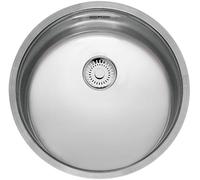 Reginox L18 390 Comfort Évier rond en acier inoxydable à encastrer sur la surface / encastrement / encastrement plat - Dimensions de la découpe de la plaque (Ø) : 420 mm / évier en acier inoxydable
