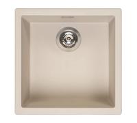 Reginox Regi Amsterdam 40 Caffe Silvery R32336 Évier en granit à partir de 50 cm de largeur d'armoire / évier à encastrer